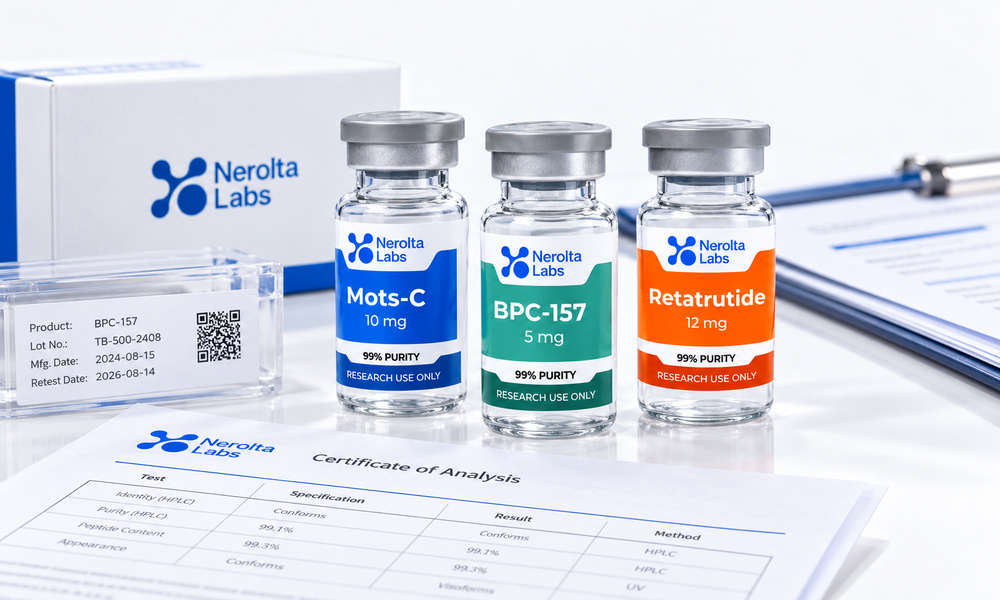 Nerolta Research Library image for research grade peptides meaning showing peptide-related product or documentation.