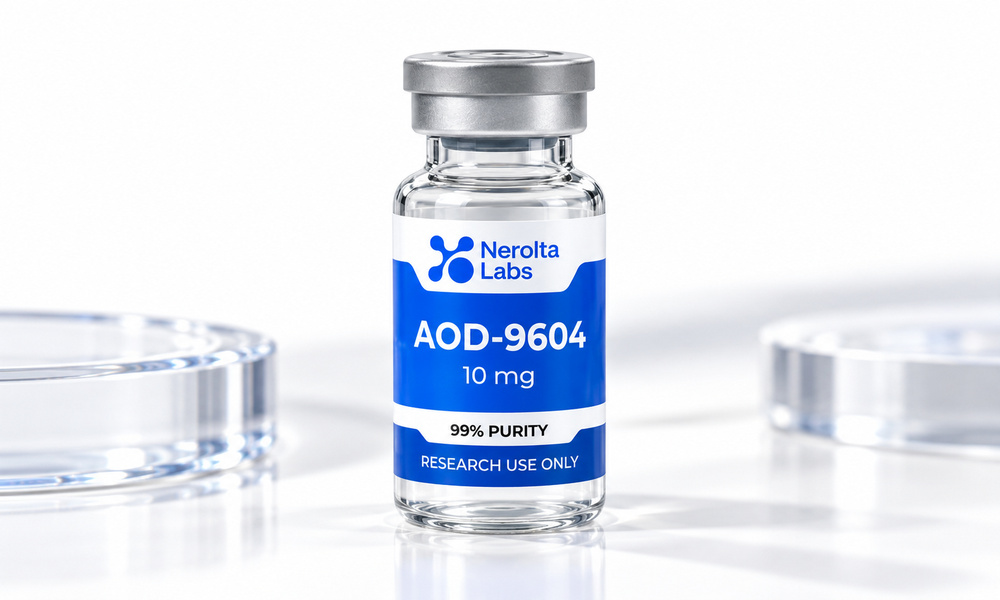 Nerolta Research Library image for what is aod 9604 research showing peptide-related product or documentation.